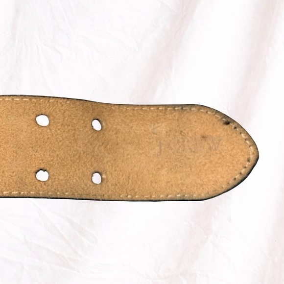 J. Crew Black Suede Wide Belt Brass Double Prong Buckle Womens Waist 26.5" - Picture 5 of 8